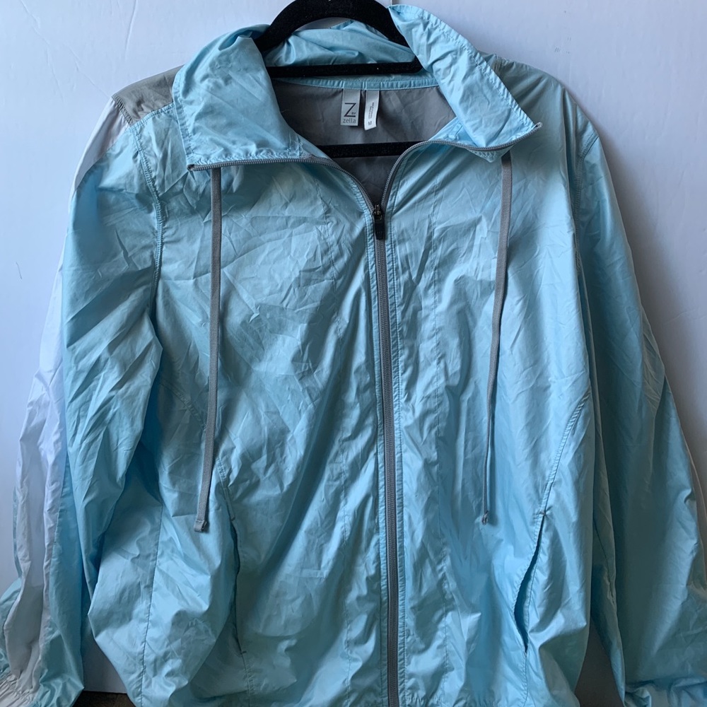 Zella blue windbreaker